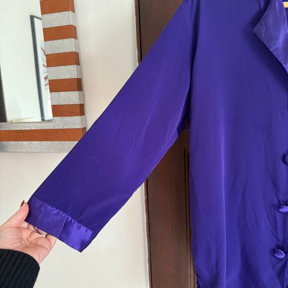 90s Vintage VICTORIA'S SECRET | Gold Label Purple Satin Nightgown |  Medium - Picture 3 of 5